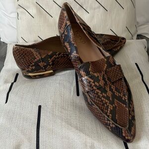 Brown snake skin flats